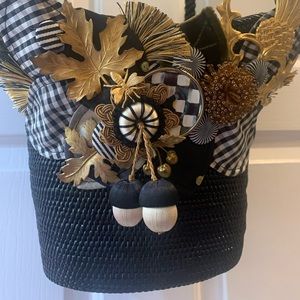 Mackenzie Childs black straw adorned bag. Extremely hard to find.